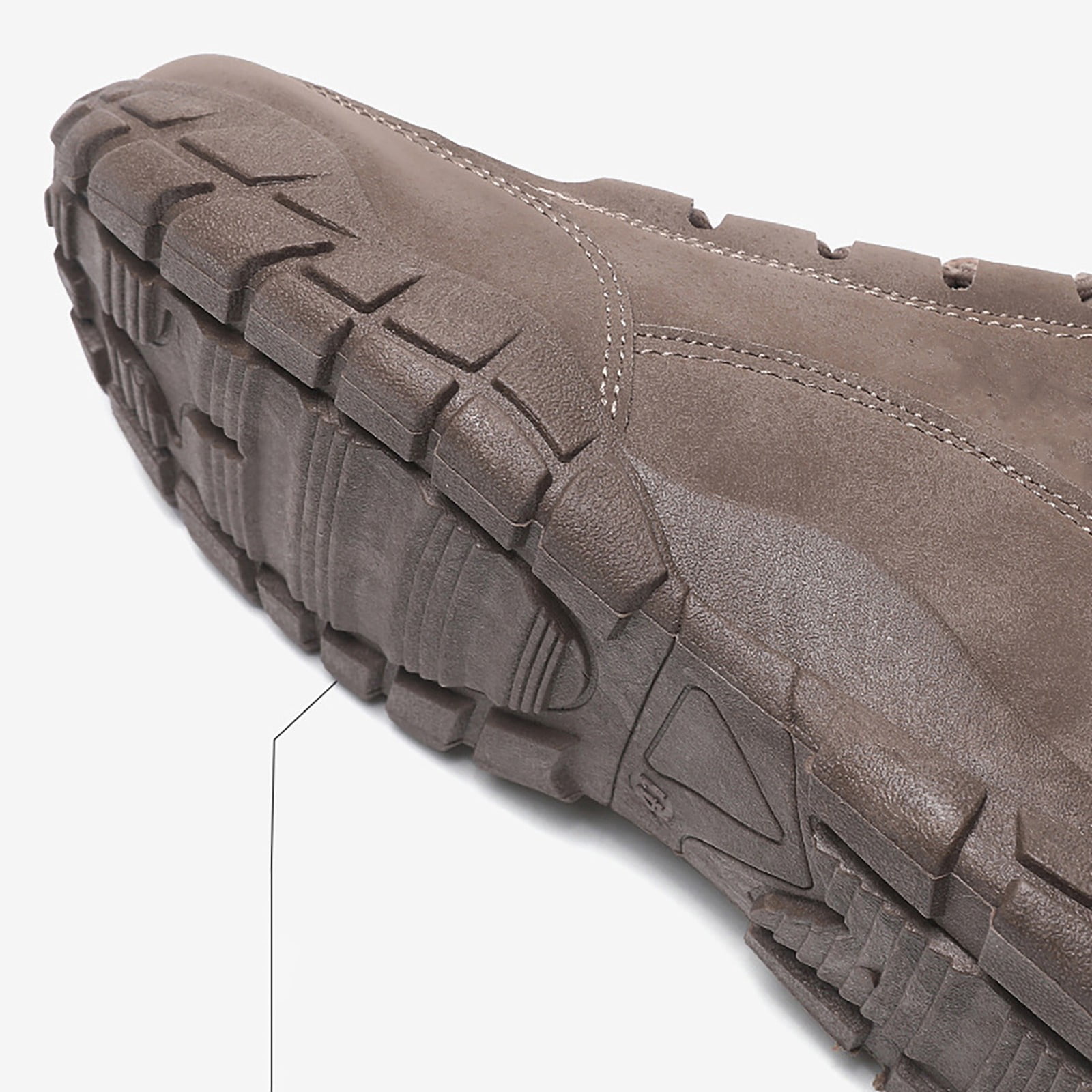 AUDeals Men's Suede Hiking Shoes, Lace Up Waterproof Sneakers with Lug Sole, Lightweight Non Slip Outdoor Adventure Shoes (Brown, 8.5)