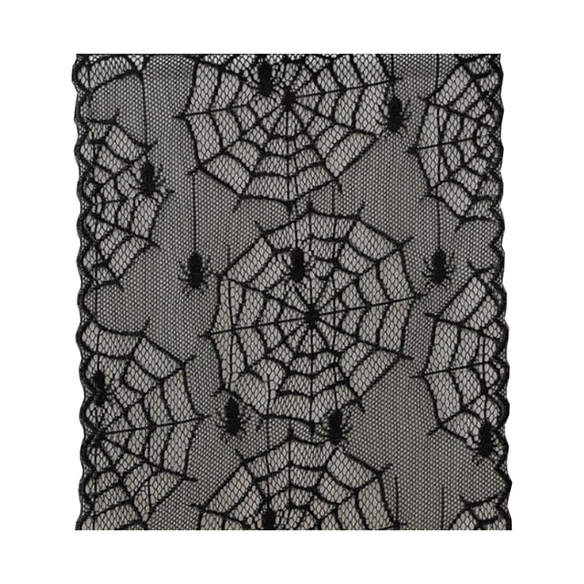 European Halloween Table Flag Sense Tablecloth Party Holiday Decoration Family Kitchen Multi-Functional Decorative Blanket 39.37 Inches Spider Web Tablecloth For Halloween