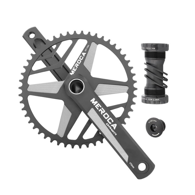 Greeniant Juego de manivela práctica profesional 44/46/48/50T, proceso CNC resistente al desgaste, rueda dentada de engranaje positivo/negativo Ciclismo tipo 4