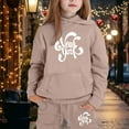 thumbnail image 2 of Toddler Girls Outfit Sets Cuhk Long Sleeve City Place Name Hoodie Top Hoodie Pants Set,2-13Y, 2 of 4
