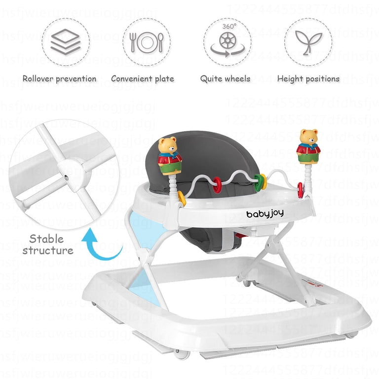 Costway Baby Walker, Adjustable Height, Removable Toys photo 7