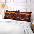 thumbnail image 7 of Coolnut Flames Skulls Plush Pillowcase, Luxury Soft King Pillow Case for Hair and Skin, Standard Size Pillow Covers with Zipper Closure, 21x54in Home Decor Gifts, 7 of 7