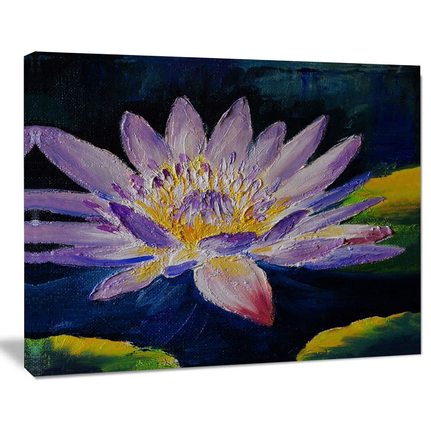 Design Art Purple Lotus Flower Canvas Print