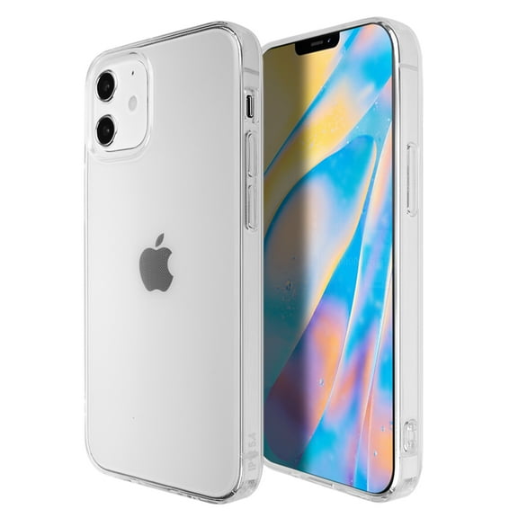 Apple iPhone 12 Pro, iPhone 12 /6.1" Phone Case Hybrid [Drop Cushion] Soft Flexible Silicone Rubber Gummy Candy TPU Bumper Slim Protective Armor Transparent Clear Cover for Apple iPhone 12 /12 Pro