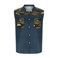 thumbnail image 5 of Taqqpue Camouflage Tank Tops for Men Cotton Sleeveless Button Down Shirts Vests Loose Fit Quick Dry Workout Beach Tee Tops with Pockets, 5 of 5