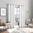 thumbnail image 6 of (4 pack) Sun Zero Alaster Geometric Ogee 100% Blackout Grommet Curtain Panel, 40"x84", White, 6 of 9