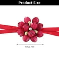 thumbnail image 3 of Wedding Decor Party Prom Bride Wedding Ribbon Hand Wrist Flower Bracelets Pearls Rose RED, 3 of 8