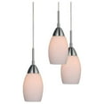thumbnail image 3 of Woodbridge Lighting Venezia 5-Light Glass Chandelier in Satin Nickel/Opal, 3 of 4
