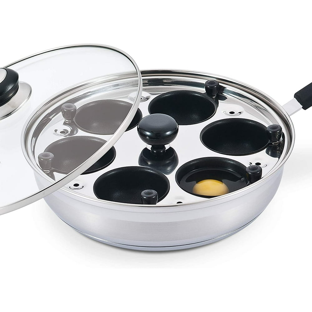 Eggssentials Poached Egg Maker Nonstick 6 Egg Poaching Cups