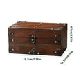 thumbnail image 3 of Chinese Vintage Lockable Jewelry Storage Box Antique Designs Wooden Organizers With Security Lock, 3 of 9