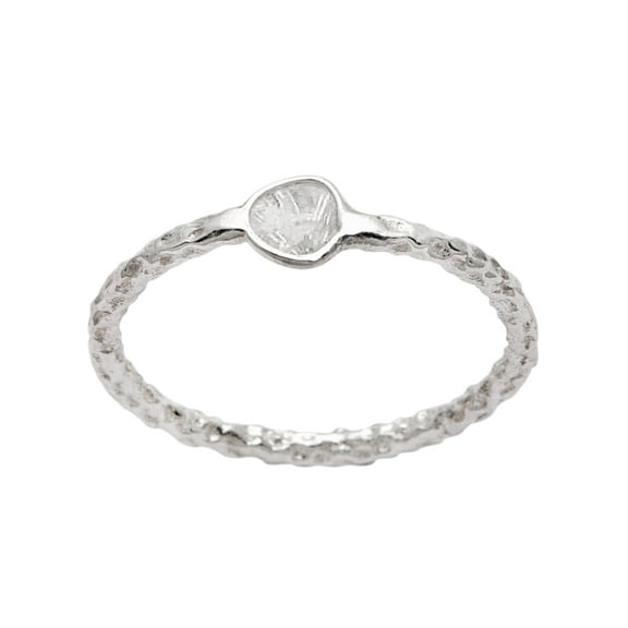 Mooneye 0.10 CTW Natural Diamond Polki Solitaire Ring 925 Sterling Silver Women Wedding Jewelry