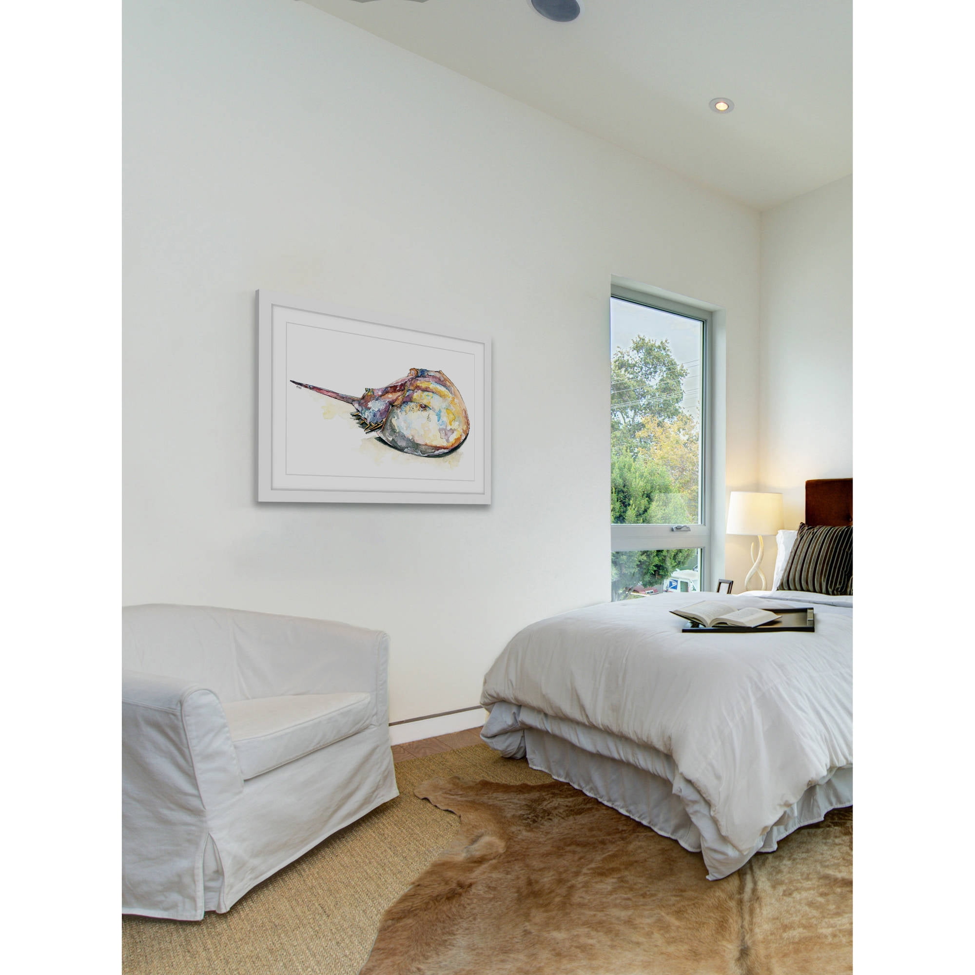Marmont Hill "Horseshoe Crab" by Rachel Byler Framed Painting Print