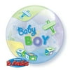 22 inch Bubble - Baby Boy Airplanes Qualatex Bubble Balloon - Party Supplies Decorations