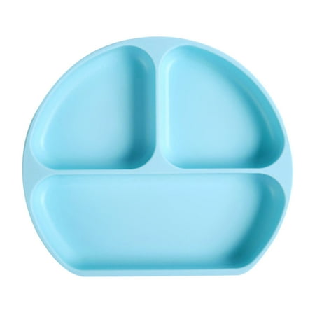 

Walmeck Silicone Baby Plates Unbreakable Divided Suction Plate for Rice Fruits Snacks Highchair Camp