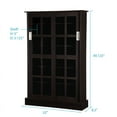 Atlantic 49" Windowpane Media Storage Bookshelf with Sliding