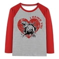 thumbnail image 3 of FAOWME Kids Girls Boys T Shirt Long Sleeve Round Neck Graphic Print Comfortable Breathable Loose Top For Casual Daily Wear,Grey,9-10 Years, 3 of 3