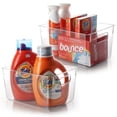thumbnail image 1 of StorageBud Lot de 2 Bacs Organisateurs de Rangement en Plastique Transparent avec Poignées, 1 of 6