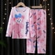 thumbnail image 1 of Pijamas para niños, conjunto de ropa para el hogar de manga larga para niñas de estilo coreano, ropa fina para aire acondicionado para bebés, ropa para niños de primavera y otoño, 1 of 2
