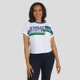 thumbnail image 4 of Women's WEAR by Erin Andrews White Seattle Seahawks Cropped Center Stripe Dolman T-Shirt, 4 of 6