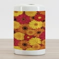 thumbnail image 2 of Gerber Daisy Ceramic Toothbrush Holder, Summer Bloom Love Pattern with Continuous Nested Flower Petals in Warm Tones, Decorative Versatile Countertop for Bathroom, 4.5" X 2.7", Multicolor, 2 of 4