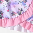 thumbnail image 5 of Staki Girl's 3 Piece Bikini Swimsuits Printed Bathing Suit Adjustable Shoulder Straps with Cover Up Girls Swim Suit Set 5-9Y 11-14Y(Pink,5-6 Years), 5 of 6