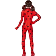 Miraculous Ladybug 4pc Jumpsuit Halloween Costume for Children, Girls' Size M (7/8), by Inspirit Designs