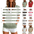 thumbnail image 3 of NMMUED Womens Short Sleeve Hoodie Half Zip Pullover Casual Quarter Zip Sweatshirts Summer Drawstring Athletic Tops with Kangaroo Pocket Black L, 3 of 5