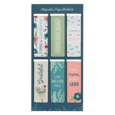 Set of 6 Beloved Scripture Favorites w/Daisies Inspirational Magnetic ...