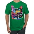 thumbnail image 1 of Cute Cat | Dean Russo Art Animal Lover Men's T-Shirt, Kelly, Large, 1 of 6