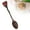 Red, variant on JJKBV Natural Crystal Heart Spoon Long Handle Ice Coffee Dessert Spoon Stirring Spoon