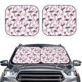thumbnail image 2 of Wukai Pineapple Flamingo Car Front Windshield Sun Shade,Sun Visor Shield Block Automotive Interior Protector Blocks UV Rays-Large, 2 of 6