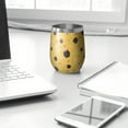 thumbnail image 3 of Halloween Pattern 12oz Stainless Steel Insulated Wine Tumbler with Lid and Straw – Double Wall Vacuum Mug for Hot & Cold Drinks, 304 Steel Interior, Sweat-Free Design. Trick or Treat !, 3 of 5