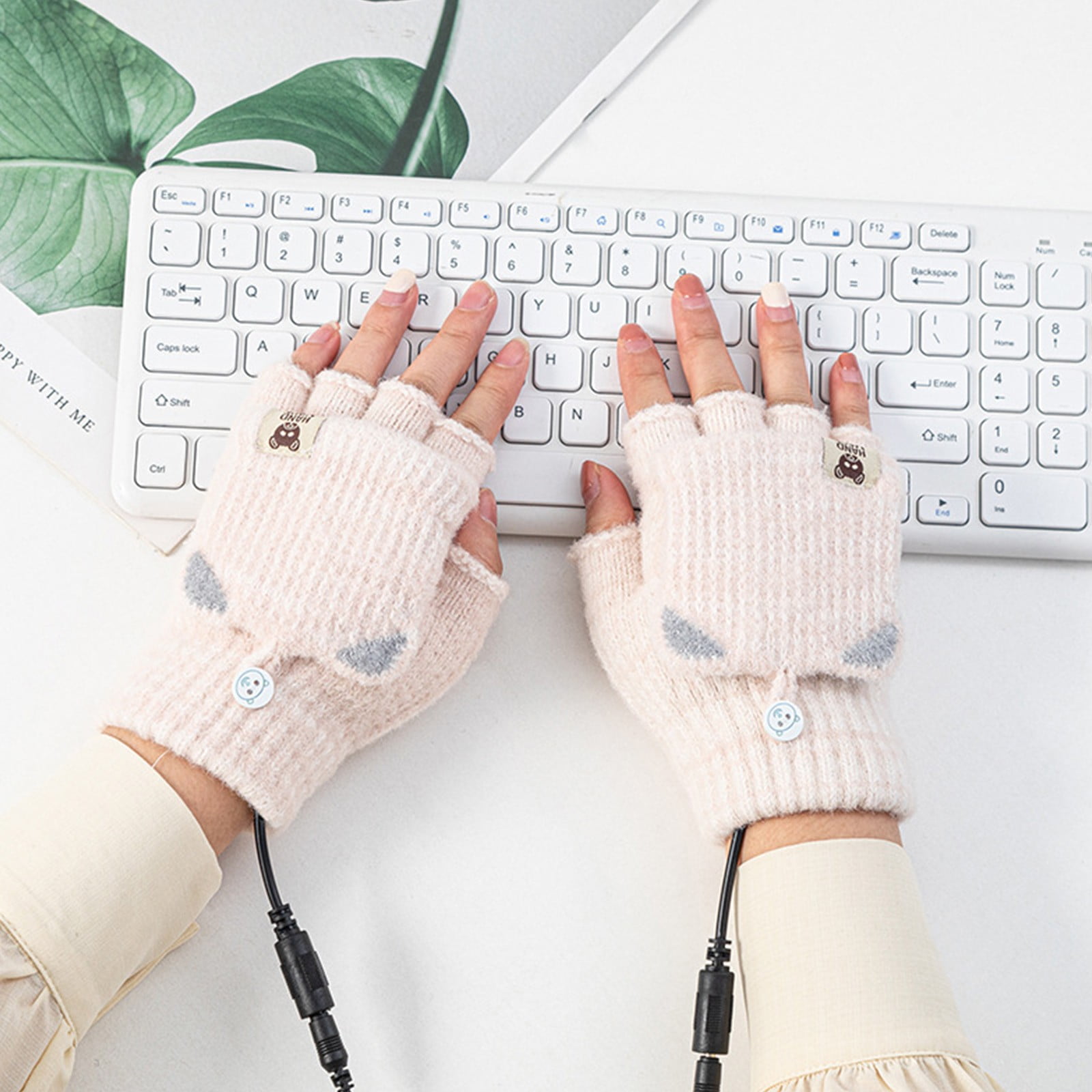 〖TOTO〗Sports Safety Usb Charging Heating Gloves For Men And Women Adult