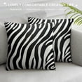 thumbnail image 3 of Nawypu Zebra Striped Printed Throw Pillow Covers Black and White Decorative Couch Pillow Covers Abstract Square Art Pillow Cases Home Decor for Sofa Bed, 3 of 5