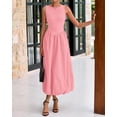 thumbnail image 4 of Vestido midi casual sin mangas BTFBM para mujer 2025, 4 of 5