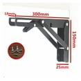 thumbnail image 7 of 2PCS 8-20 Inch Black Triangle Folding Angle Bracket Heavy Support Adjustable Wall Shelves Mounted Table Shelves Home Hardware, 7 of 7