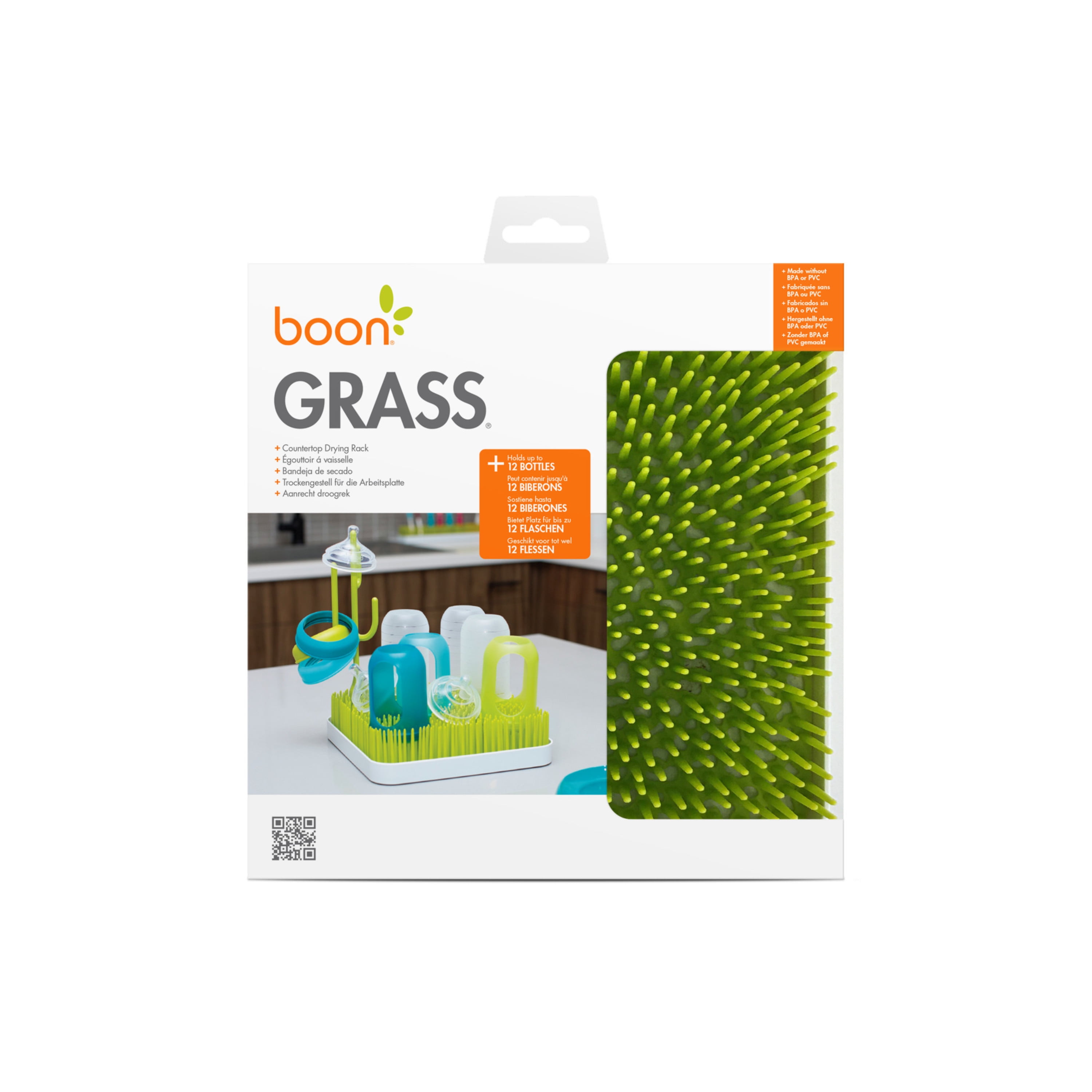 Boon Grass Countertop Drying Rack Low Profile Easy To Clean Baby