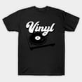 thumbnail image 1 of Vinyl Records The Real Deal Retro Record Player Turntable Unisex T-Shirt, sizes up to 3XL, 1 of 4
