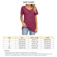 thumbnail image 4 of Camisetas de manga corta con cuello en V para mujer, camisetas informales plisadas de Color puro a la moda para mujer, camisetas de verano para viajes diarios y oficina, 4 of 6
