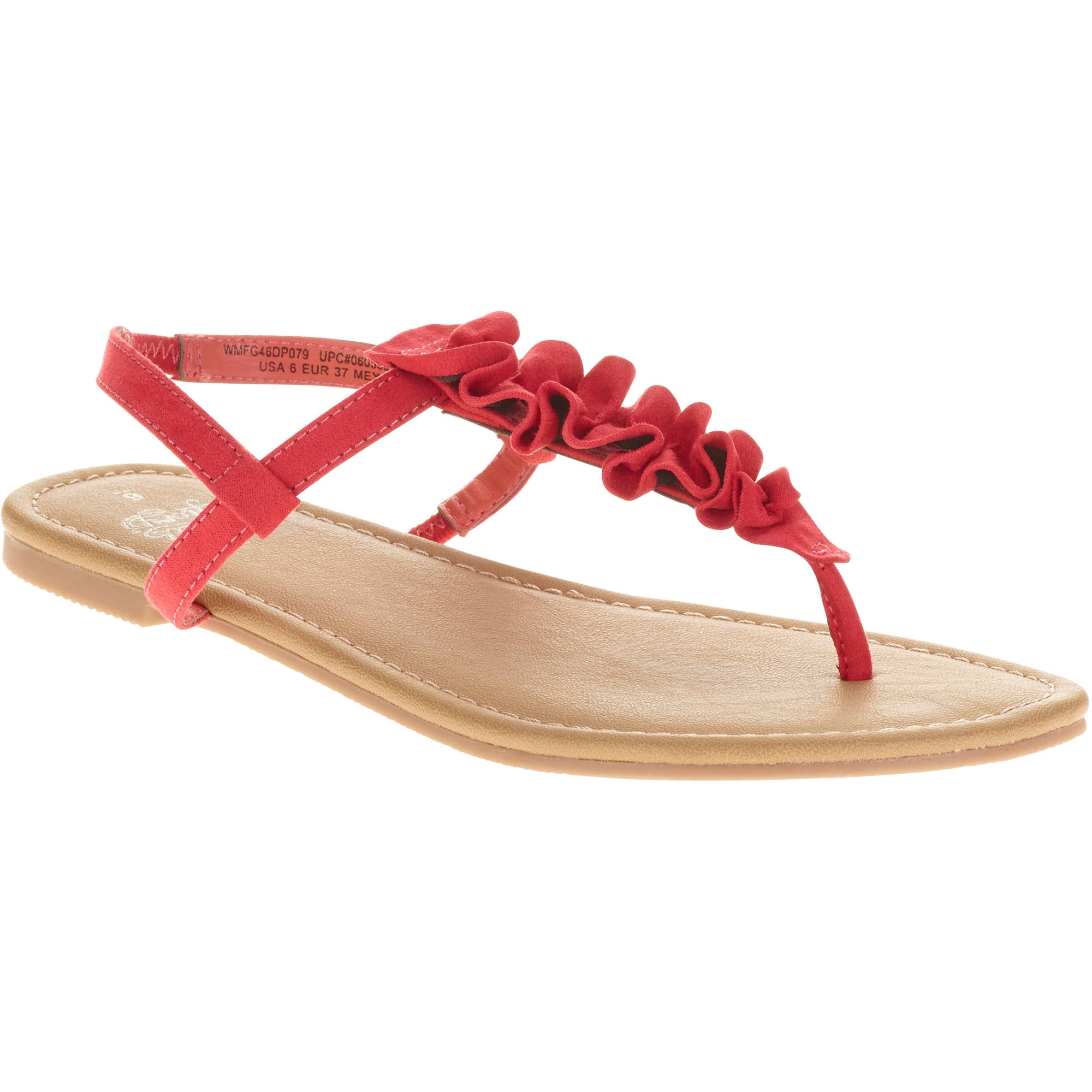Faded Glory - Faded Flory Women's Ruffle Sandal - Walmart.com - Walmart.com