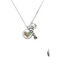 thumbnail image 2 of Delight Jewelry Silvertone Domed Puzzle Piece Heart - Love and Lock Charm Necklace, 18"+1", 2 of 4