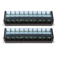 thumbnail image 3 of Wire Terminal Block, 2PCS 660V 60A Wire Barrier Block Transparent Cover Rail Type For Distribution Systems, 3 of 8
