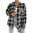 thumbnail image 1 of EQWLJWE Liquidation d'Été! Veste Décontractée d'Automne pour Femmes, Veste à Carreaux Classique Imprimée à Manches Longues avec Poches, Vestes d'Été Automne pour Femmes, 1 of 5