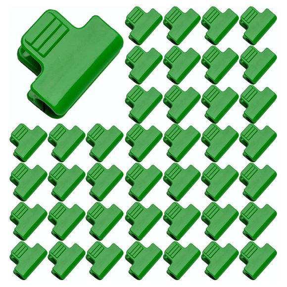 40 Pcs Pinces de Serre, Matériau PP, Poignée Filetée, Forte Adhérence, pour Bâches de Film Jardin Ferme