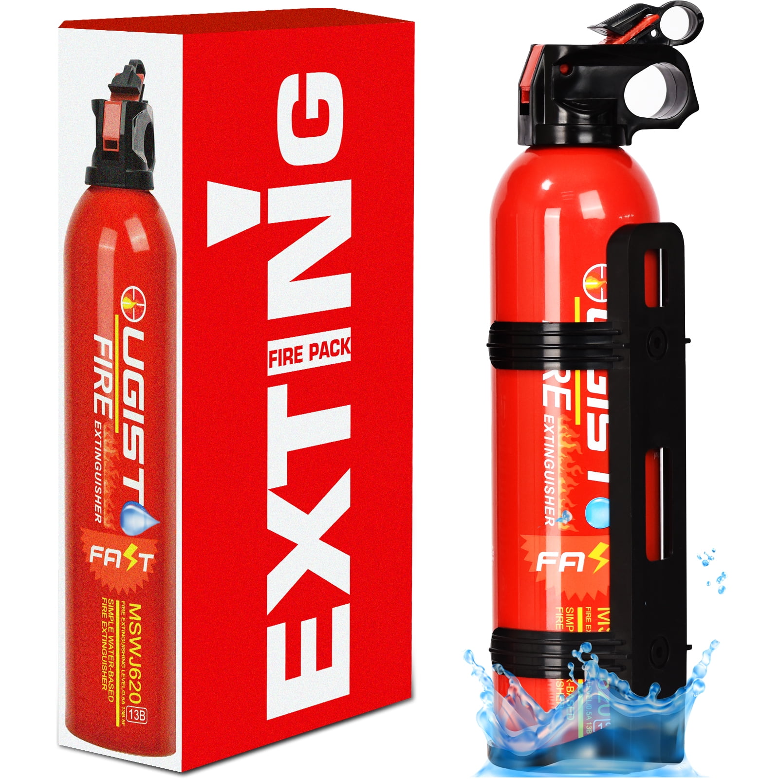 Ougist Fire Extinguisher with Mount 4 in1 Fire Extinguishers for The