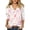 Purple Pink, variant on JULMCOMO Breast Cancer Awareness Shirts for Women Breast Cancer V Neck 3/4 Sleeve Pink Ribbon Graphic Tees Loose Fit Casual Comfy T-Shirts Purple Pink M