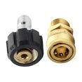 thumbnail image 1 of Juego de adaptadores de ra a ón de latón, M22 a 3/8 de pulgada rápida a prueba de herrumbre para piezas de ra 15 mm de diámetro interior Baoblaze Adaptador de lavadora a presión, 1 of 5