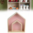 thumbnail image 6 of deevoka 2 Pieces Wall Storage Shelves House Shaped Home Decoration for Playroom Home Pink, 6 of 9