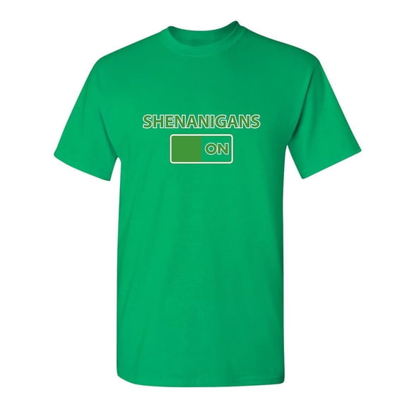 Shenanigans On Mens Tee St Saint Patricks Day Gift Sarcastic Humor Novelty Funny T Shirt