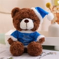 thumbnail image 2 of wsevypo Christmas Plush Bear Toy, Enchanting Cartoon Doll with Holiday Hat Presents, 2 of 6